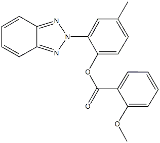2-(2H-1,2,3-benzotriazol-2-yl)-4-methylphenyl 2-methoxybenzoate Structure