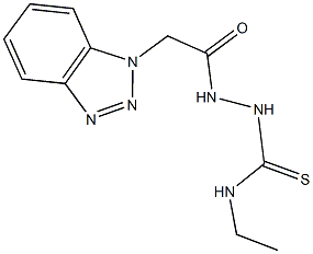 2-(1H-1,2,3-benzotriazol-1-ylacetyl)-N-ethylhydrazinecarbothioamide 结构式