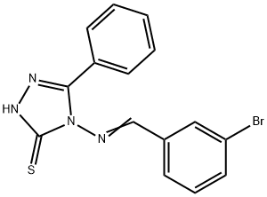 4-[(3-bromobenzylidene)amino]-5-phenyl-4H-1,2,4-triazole-3-thiol Structure