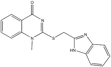 2-[(1H-benzimidazol-2-ylmethyl)sulfanyl]-1-methyl-4(1H)-quinazolinone Structure