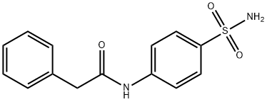 2-フェニル-N-(4-スルファモイルフェニル)アセトアミド 化学構造式