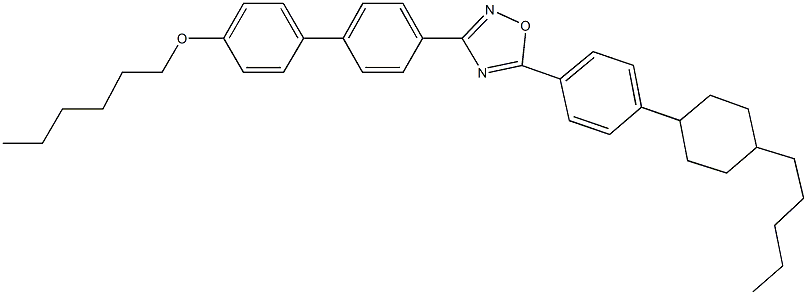3-[4'-(hexyloxy)[1,1'-biphenyl]-4-yl]-5-[4-(4-pentylcyclohexyl)phenyl]-1,2,4-oxadiazole Structure