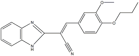 2-(1H-benzimidazol-2-yl)-3-(3-methoxy-4-propoxyphenyl)acrylonitrile Structure