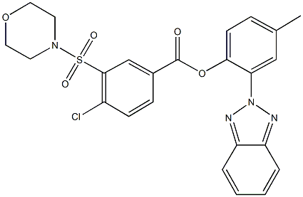 2-(2H-1,2,3-benzotriazol-2-yl)-4-methylphenyl 4-chloro-3-(4-morpholinylsulfonyl)benzoate Structure