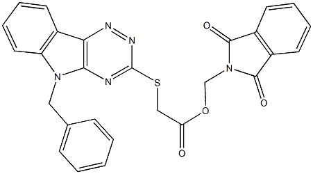 (1,3-dioxo-1,3-dihydro-2H-isoindol-2-yl)methyl [(5-benzyl-5H-[1,2,4]triazino[5,6-b]indol-3-yl)sulfanyl]acetate|