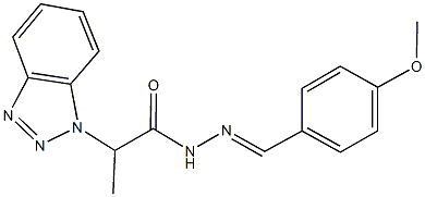 2-(1H-1,2,3-benzotriazol-1-yl)-N'-(4-methoxybenzylidene)propanohydrazide Structure