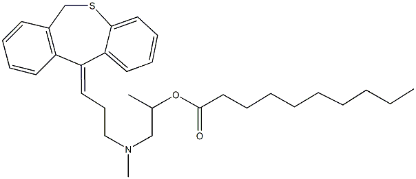 2-[(3-dibenzo[b,e]thiepin-11(6H)-ylidenepropyl)(methyl)amino]-1-methylethyl decanoate|