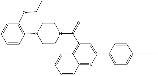 2-(4-{[2-(4-tert-butylphenyl)-4-quinolinyl]carbonyl}-1-piperazinyl)phenyl ethyl ether|