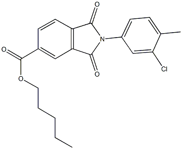 pentyl 2-(3-chloro-4-methylphenyl)-1,3-dioxoisoindoline-5-carboxylate|
