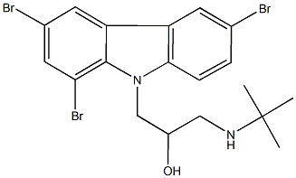 1-(tert-butylamino)-3-(1,3,6-tribromo-9H-carbazol-9-yl)-2-propanol|