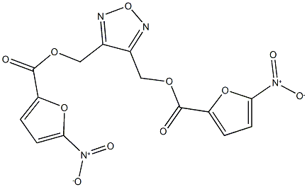 {4-[({5-nitro-2-furoyl}oxy)methyl]-1,2,5-oxadiazol-3-yl}methyl 5-nitro-2-furoate Structure