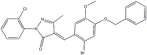 4-[4-(benzyloxy)-2-bromo-5-methoxybenzylidene]-2-(2-chlorophenyl)-5-methyl-2,4-dihydro-3H-pyrazol-3-one Structure