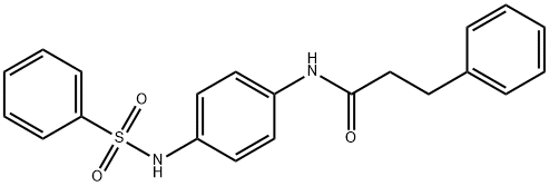 3-phenyl-N-{4-[(phenylsulfonyl)amino]phenyl}propanamide Structure