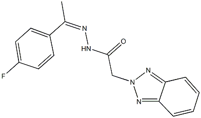 2-(2H-1,2,3-benzotriazol-2-yl)-N'-[1-(4-fluorophenyl)ethylidene]acetohydrazide Structure