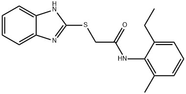 2-(1H-benzimidazol-2-ylsulfanyl)-N-(2-ethyl-6-methylphenyl)acetamide Structure