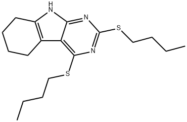 2,4-bis(butylsulfanyl)-6,7,8,9-tetrahydro-5H-pyrimido[4,5-b]indole|
