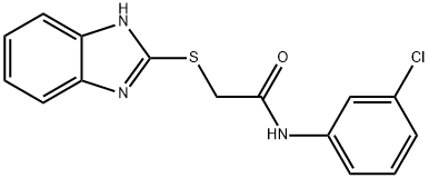 2-(1H-benzimidazol-2-ylsulfanyl)-N-(3-chlorophenyl)acetamide Structure