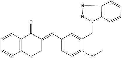 2-[3-(1H-1,2,3-benzotriazol-1-ylmethyl)-4-methoxybenzylidene]-3,4-dihydro-1(2H)-naphthalenone Structure