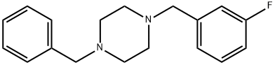 1-benzyl-4-(3-fluorobenzyl)piperazine Structure