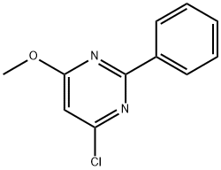 4-氯-6-甲氧基-2-苯基嘧啶 结构式