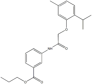 propyl 3-{[(2-isopropyl-5-methylphenoxy)acetyl]amino}benzoate|