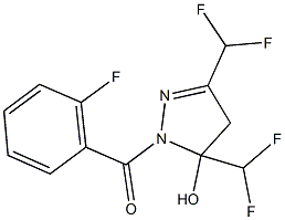 3,5-bis(difluoromethyl)-1-(2-fluorobenzoyl)-4,5-dihydro-1H-pyrazol-5-ol|