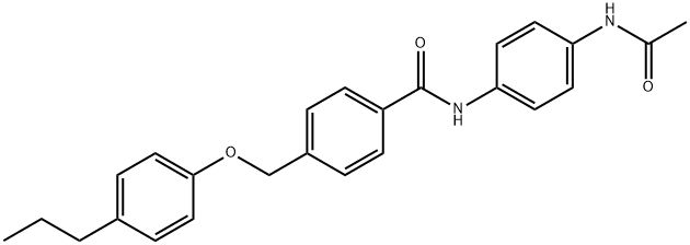 N-[4-(acetylamino)phenyl]-4-[(4-propylphenoxy)methyl]benzamide Structure