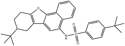 4-tert-butyl-N-(8-tert-butyl-7,8,9,10-tetrahydronaphtho[1,2-b][1]benzofuran-5-yl)benzenesulfonamide Structure