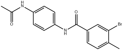 N-[4-(acetylamino)phenyl]-3-bromo-4-methylbenzamide Structure