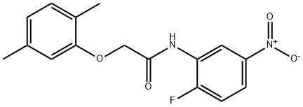 2-(2,5-dimethylphenoxy)-N-{2-fluoro-5-nitrophenyl}acetamide Structure