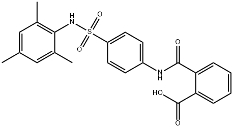 2-({4-[(mesitylamino)sulfonyl]anilino}carbonyl)benzoic acid Structure