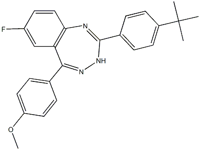 4-[2-(4-tert-butylphenyl)-7-fluoro-3H-1,3,4-benzotriazepin-5-yl]phenyl methyl ether Structure