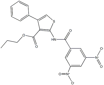 propyl 2-({3,5-bisnitrobenzoyl}amino)-4-phenylthiophene-3-carboxylate|