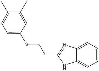 2-(1H-benzimidazol-2-yl)ethyl 3,4-dimethylphenyl sulfide Structure