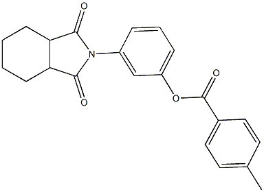 3-(1,3-dioxooctahydro-2H-isoindol-2-yl)phenyl 4-methylbenzoate|