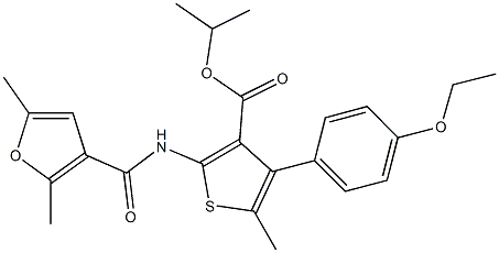isopropyl 2-[(2,5-dimethyl-3-furoyl)amino]-4-(4-ethoxyphenyl)-5-methyl-3-thiophenecarboxylate|