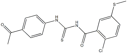 N-(4-acetylphenyl)-N'-[2-chloro-5-(methylsulfanyl)benzoyl]thiourea Structure