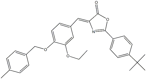 2-(4-tert-butylphenyl)-4-{3-ethoxy-4-[(4-methylbenzyl)oxy]benzylidene}-1,3-oxazol-5(4H)-one|