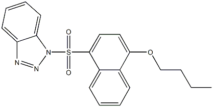 4-(1H-1,2,3-benzotriazol-1-ylsulfonyl)-1-naphthyl butyl ether 结构式