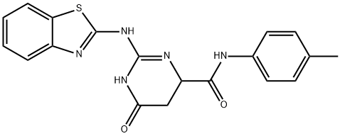 2-(1,3-benzothiazol-2-ylamino)-N-(4-methylphenyl)-6-oxo-1,4,5,6-tetrahydropyrimidine-4-carboxamide Structure