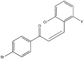 1-(4-bromophenyl)-3-(2-chloro-6-fluorophenyl)-2-propen-1-one Struktur