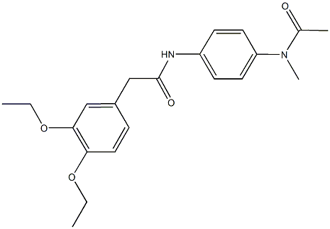 N-{4-[acetyl(methyl)amino]phenyl}-2-(3,4-diethoxyphenyl)acetamide Structure