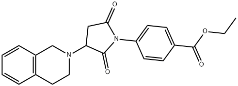 ethyl 4-[3-(3,4-dihydroisoquinolin-2(1H)-yl)-2,5-dioxopyrrolidin-1-yl]benzoate Structure