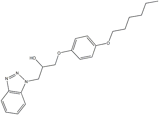 1-(1H-1,2,3-benzotriazol-1-yl)-3-[4-(hexyloxy)phenoxy]-2-propanol Structure