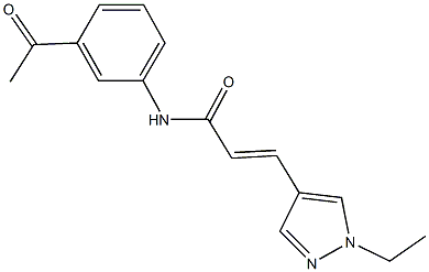N-(3-acetylphenyl)-3-(1-ethyl-1H-pyrazol-4-yl)acrylamide Structure