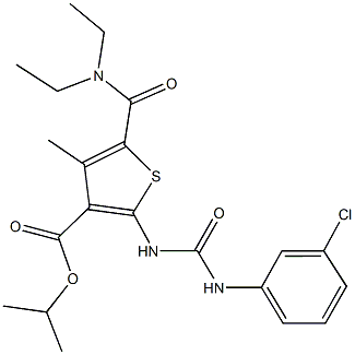 isopropyl 2-{[(3-chloroanilino)carbonyl]amino}-5-[(diethylamino)carbonyl]-4-methyl-3-thiophenecarboxylate|