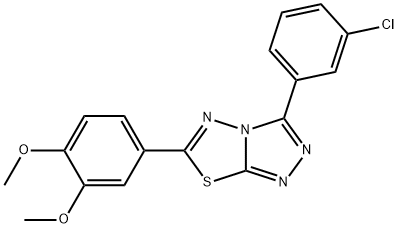 3-(3-chlorophenyl)-6-(3,4-dimethoxyphenyl)[1,2,4]triazolo[3,4-b][1,3,4]thiadiazole Structure