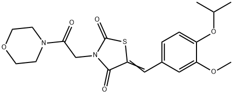 5-(4-isopropoxy-3-methoxybenzylidene)-3-[2-(4-morpholinyl)-2-oxoethyl]-1,3-thiazolidine-2,4-dione|