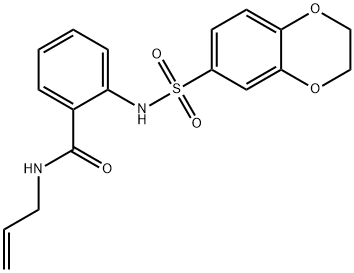 N-allyl-2-[(2,3-dihydro-1,4-benzodioxin-6-ylsulfonyl)amino]benzamide Structure