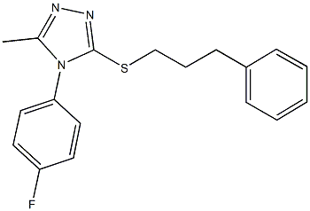 4-(4-fluorophenyl)-5-methyl-4H-1,2,4-triazol-3-yl 3-phenylpropyl sulfide Structure